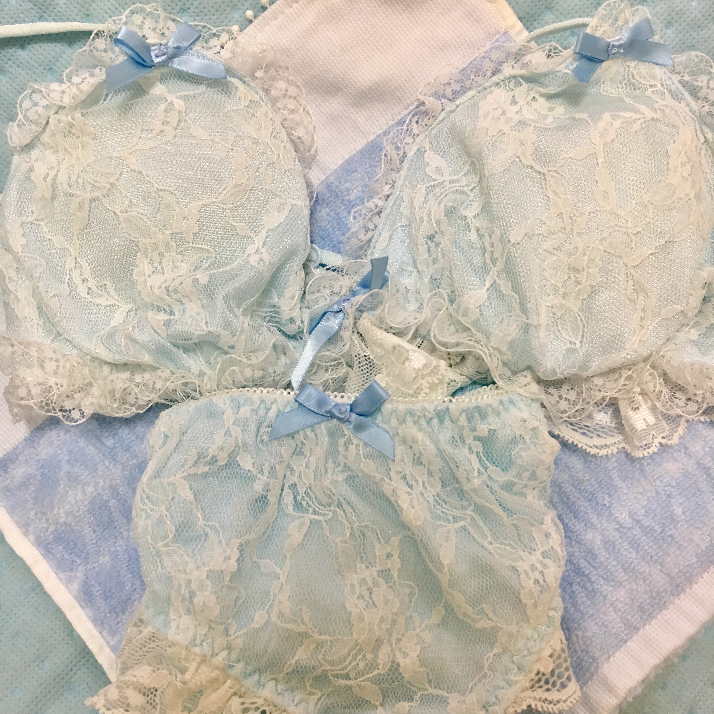 可愛いレースのブラパンセット♡