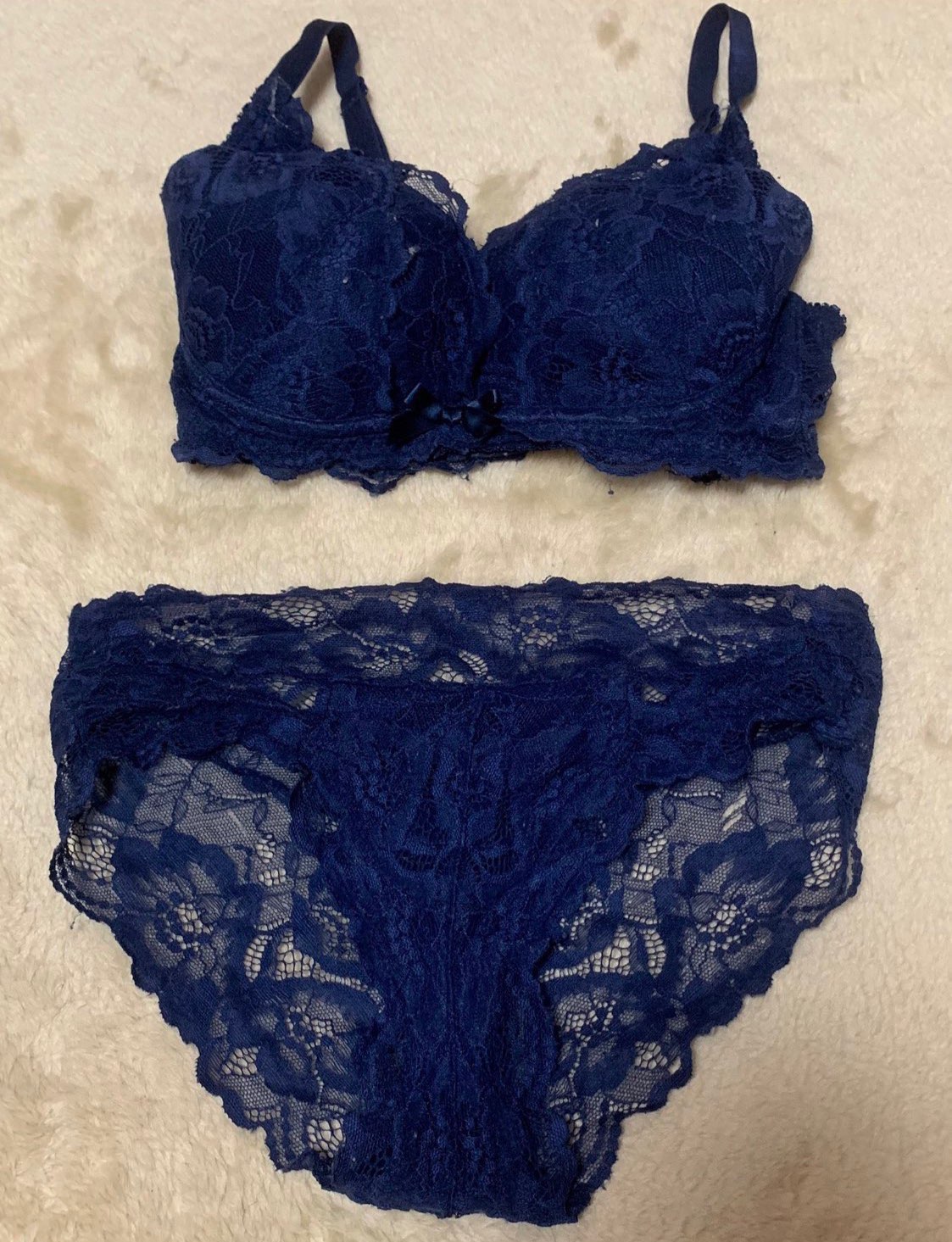 ブルーレースセット❤️